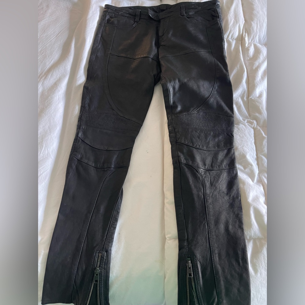 Allsaints 100% Leather Motto Pants Size 29